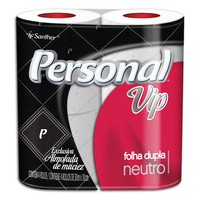 Papel Higiênico Folha Dupla Neutro PERSONAL Vip Pacote com 4 Unidades