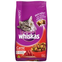 Ração para Gatos Sabor Carne com Delícias Crocantes WHISKAS 500g