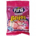 Bala de Gelatina Beijos Sabor Morango FINI Pacote 100g
